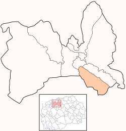 Map of Kisela Voda Municipality, North Macedonia